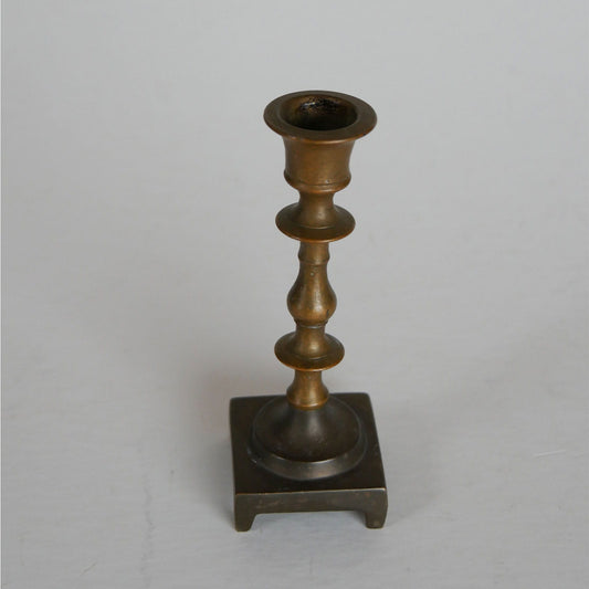 Vintage Mini Brass Chamberstick Holder, Vintage BRass Candlestick Holder, Vintage Brass Candleholder, Vintage BRass Decor, Vintage Brass, Brass Candle Holder