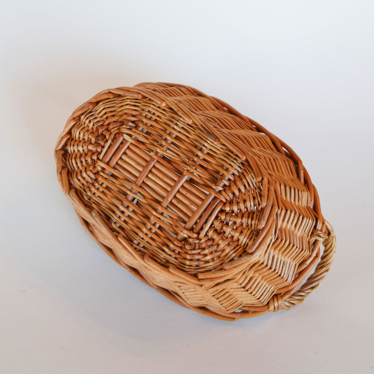 Vintage Rattan Wicker Basket with Handles