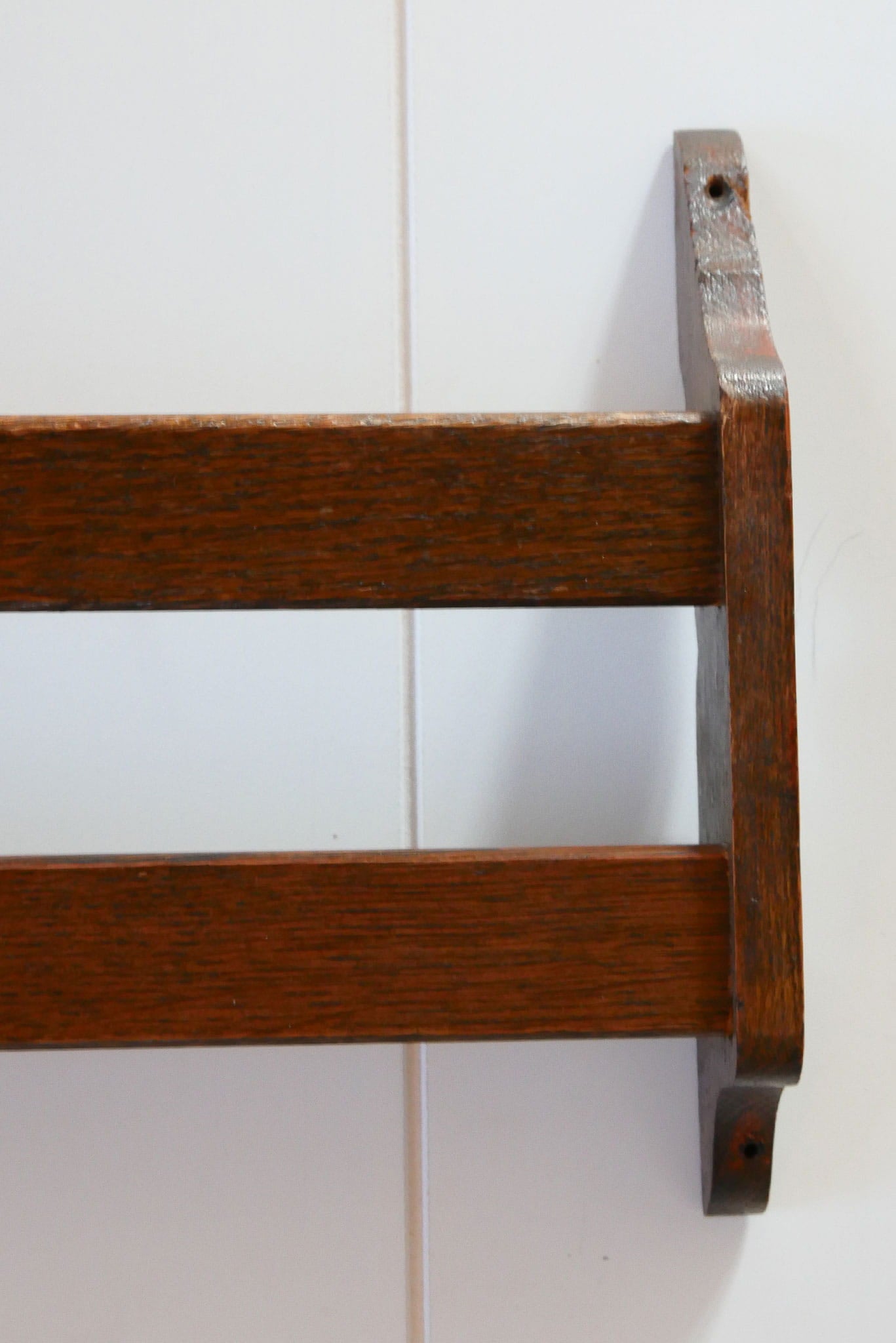 Vintage Oak Church Hymn Book Shelf, Vintage Church Pew Shelf, Vintage Oak Shelf, Wall Mounted Shelf, Vintage Wall DEcor, Vintage Home Decor