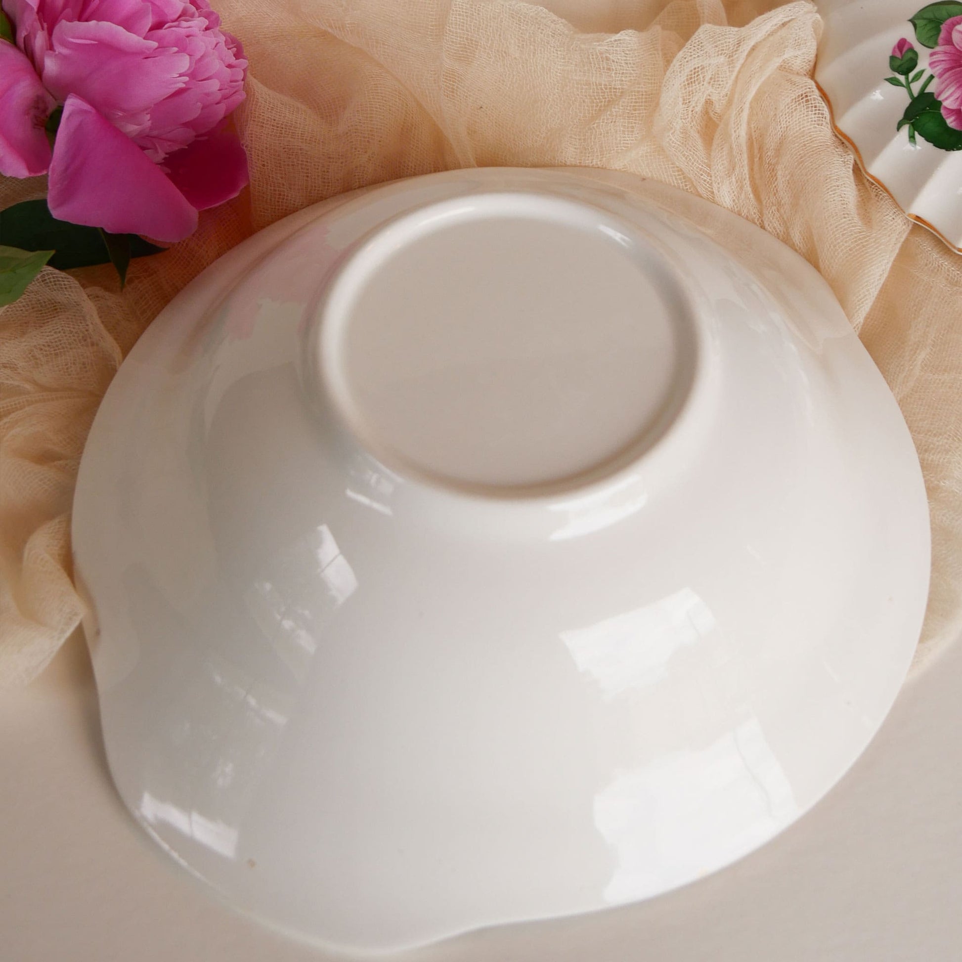 W.S. George Bolero Sugar Dish and Lid, Cameilla Floral Design, Vintage Pink Floral China, Vintage Pink Flower Creamer