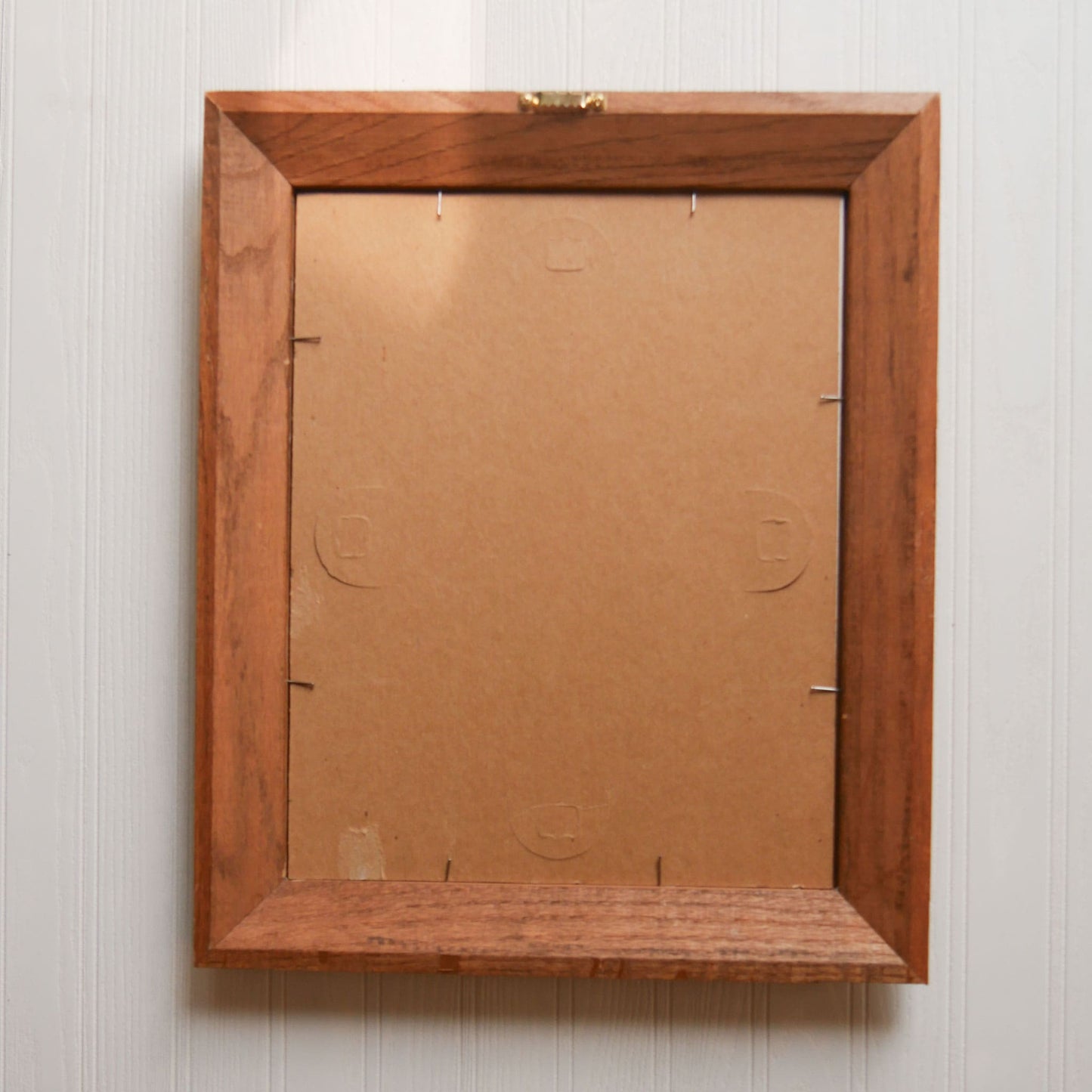 Woman by the Window Print with Vintage Oak Wood Frame