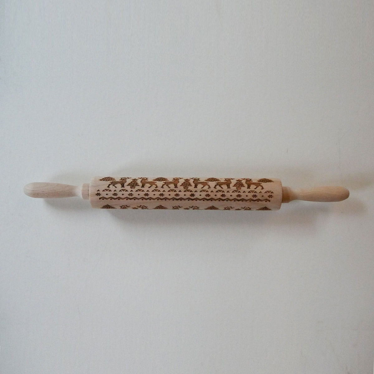 Wooden Reindeer Christmas Rolling Pin, Christmas Rolling Pin, Vintage Kitchen Chrismas Decor, Vintage Christmas Decor, Vintage Winter Decor