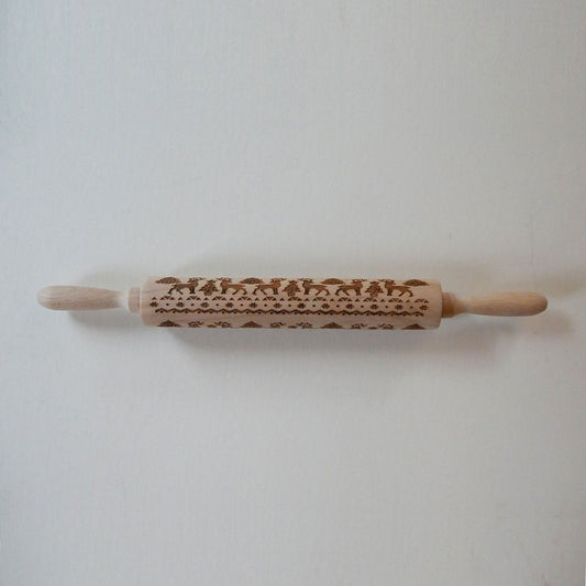 Wooden Reindeer Christmas Rolling Pin, Christmas Rolling Pin, Vintage Kitchen Chrismas Decor, Vintage Christmas Decor, Vintage Winter Decor
